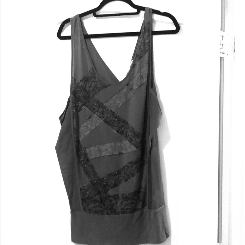 Miss Me Grey Super Fun Top - Med